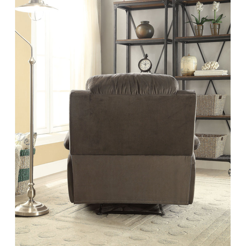 Riverdale Upholstered Recliner Charcoal Microfiber Microsuede